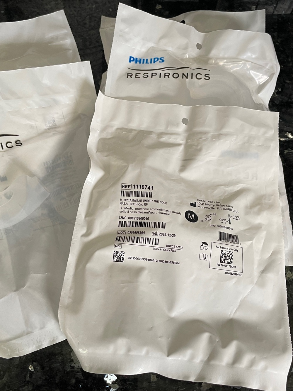 Philips Respironics Dreamwear Under Nose Nasal Pillows- Size Medium- Set Of 5